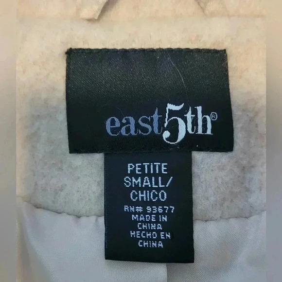East 5th Beige Wool Peacock women's size small - Picture 4 of 12